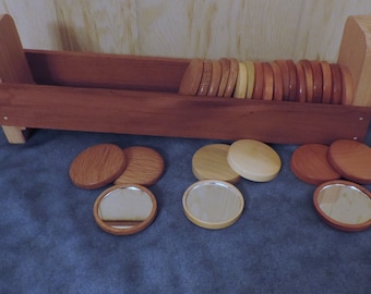 Small Pocket Mirrors (various wood types)