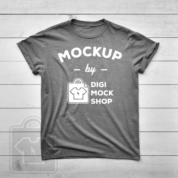 Anvil 980 T-Shirt Mockup Heather Graphite Anvil 980 Anvil 980 T-Shirt Mockup Heather Graphite Anvil 980
