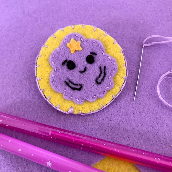 LSP lumpy Space Princess felt pin brooch patch Adventure Time felt accessory Cartoon Network