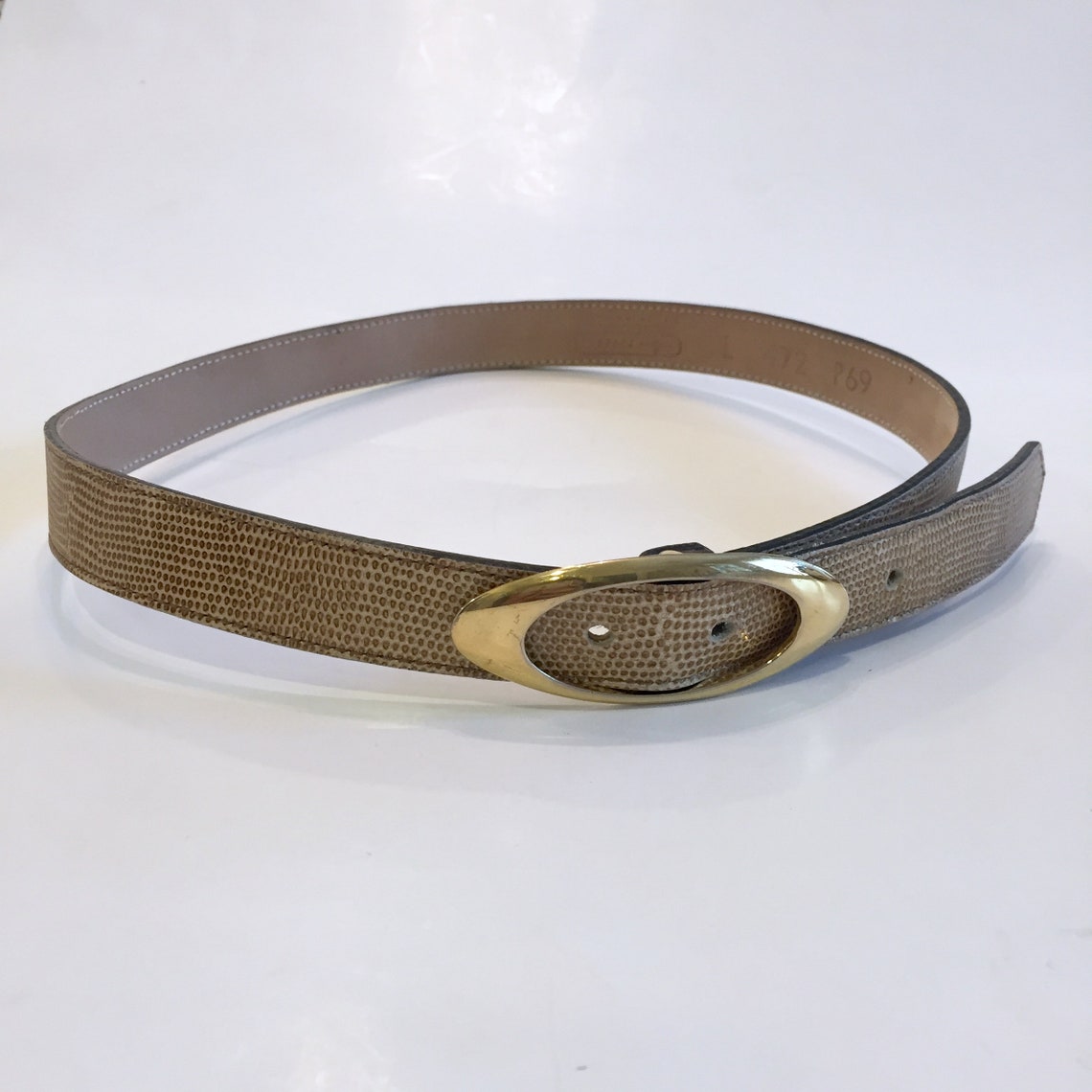 B.B Simon Vintage Gold Leather Belt Belts By Simon Genuine | Etsy
