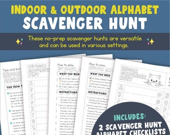 Alphabet Scavenger Hunt Game for Indoor or Outdoor Play | Language Activity