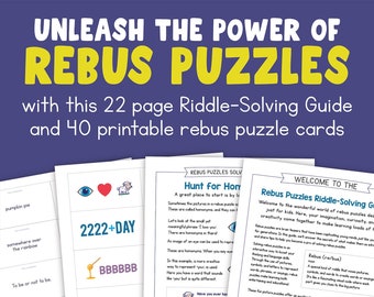 Rebus Puzzle Guide & Cards | Printable Language Resource | Brain Teasers