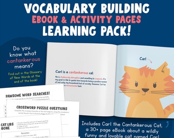 Digital Picture Book + Printable Activity Pack | Carl the Cantankerous Cat | Elementary Language Resource