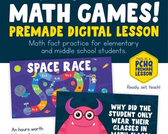 No-Prep Digital Math Games Lesson with Worksheets | Practice Basic Math Facts | Ready-toTeach Math Lesson