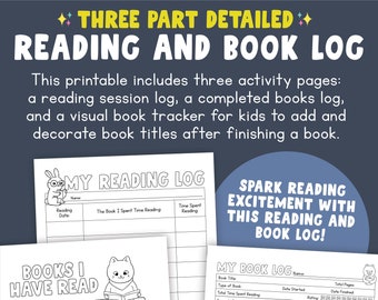 Reading Log for Kids | Student Book Tracker | Summer Reading and Book Log | Reading Resource