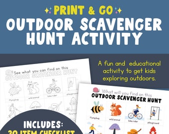 Outdoor Scavenger Hunt for Kids | Nature Treasure Hunt | Earth Day Game | Spring Activity