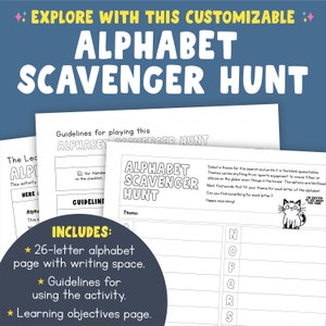 Versatile A to Z Scavenger Hunt Template | Elementary Language Activity
