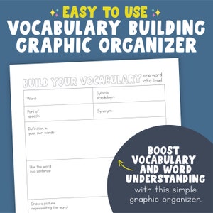 Vocabulary Graphic Organizer Template | Word Work Printable