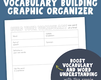 Vocabulary Graphic Organizer Template | Word Work Printable