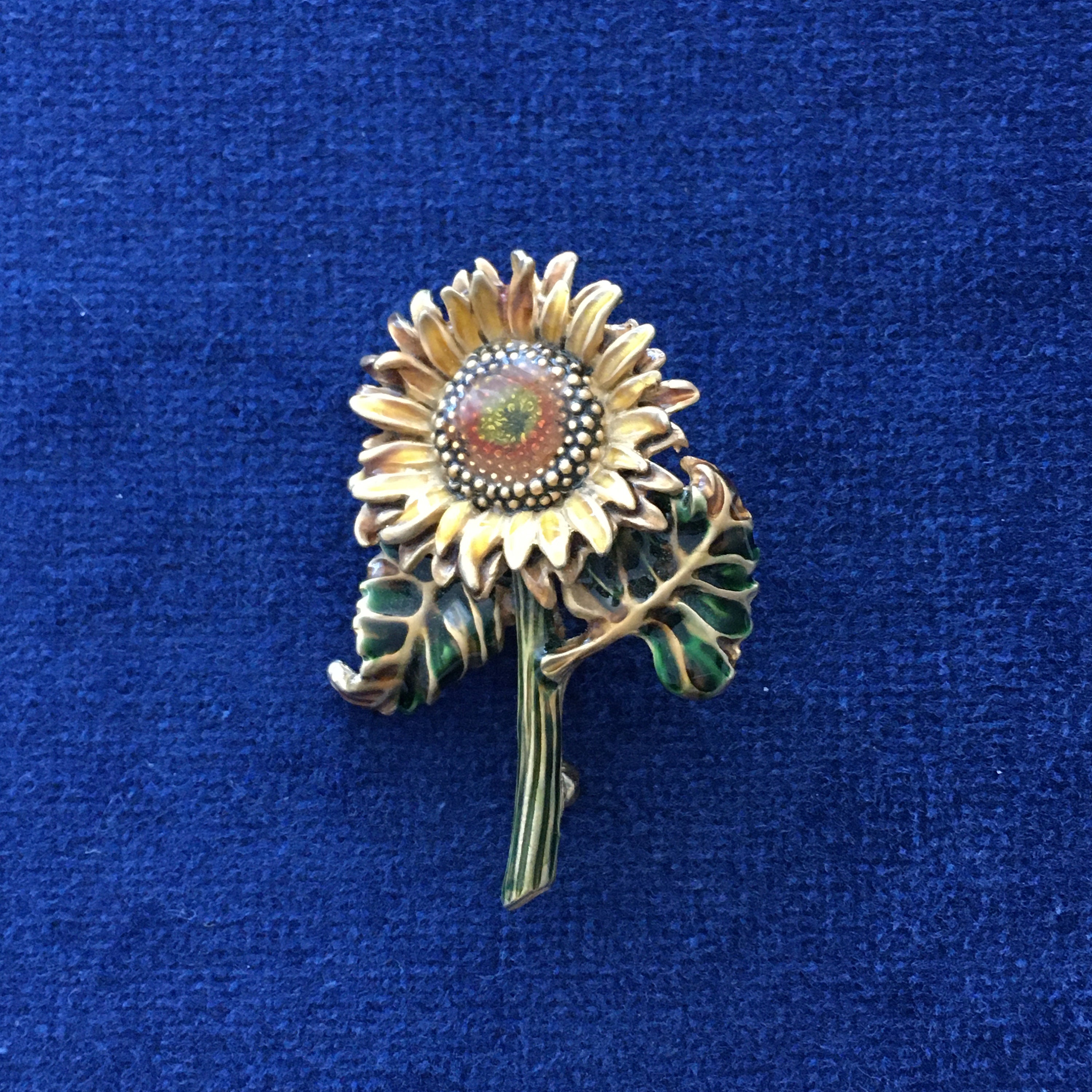 MFA sunflower brooch Sunflower brooch Vintage sunflower Etsy