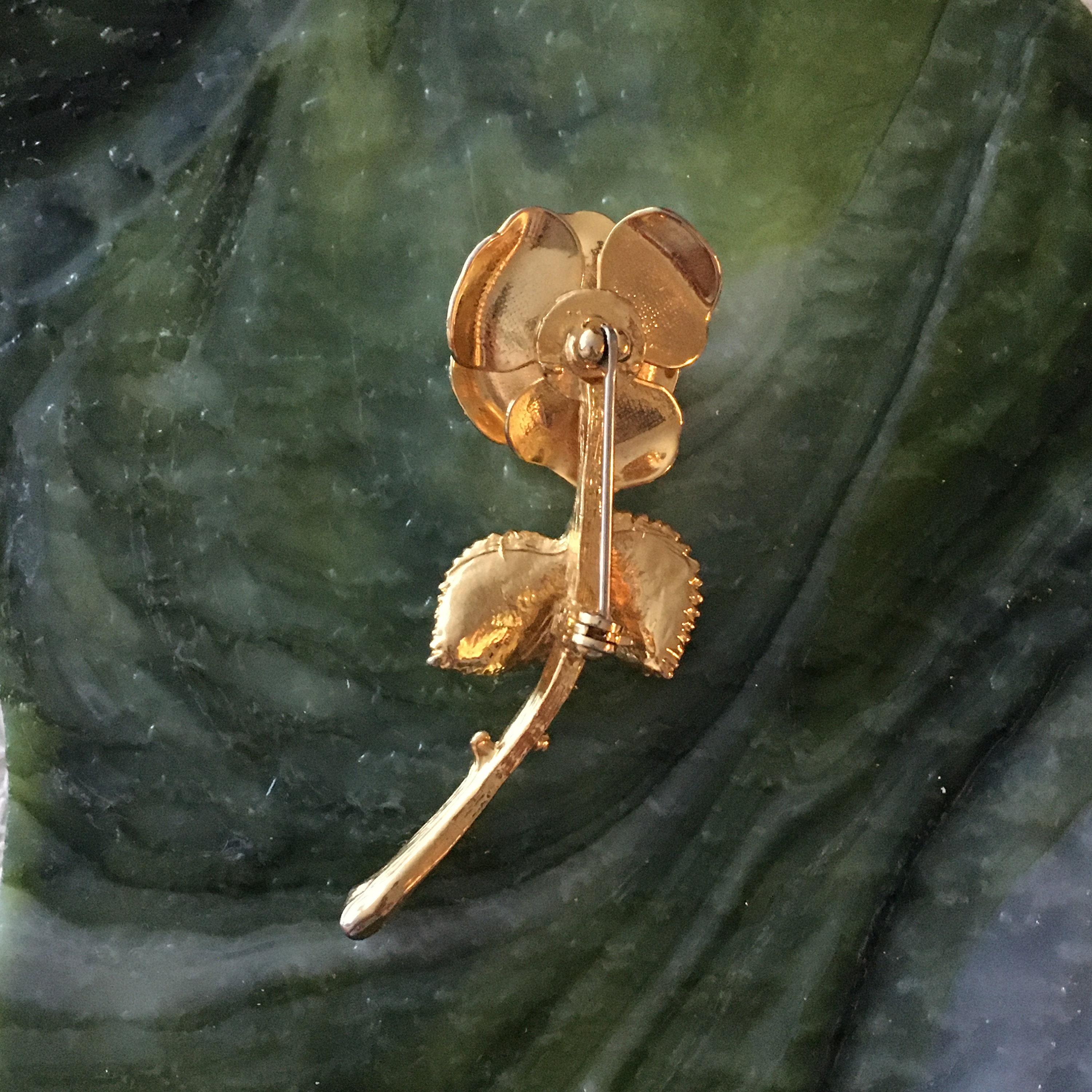 Rose Brooch, Rose Pin, Gold Rose Brooch, Gold Rose Pin, Floral Brooch