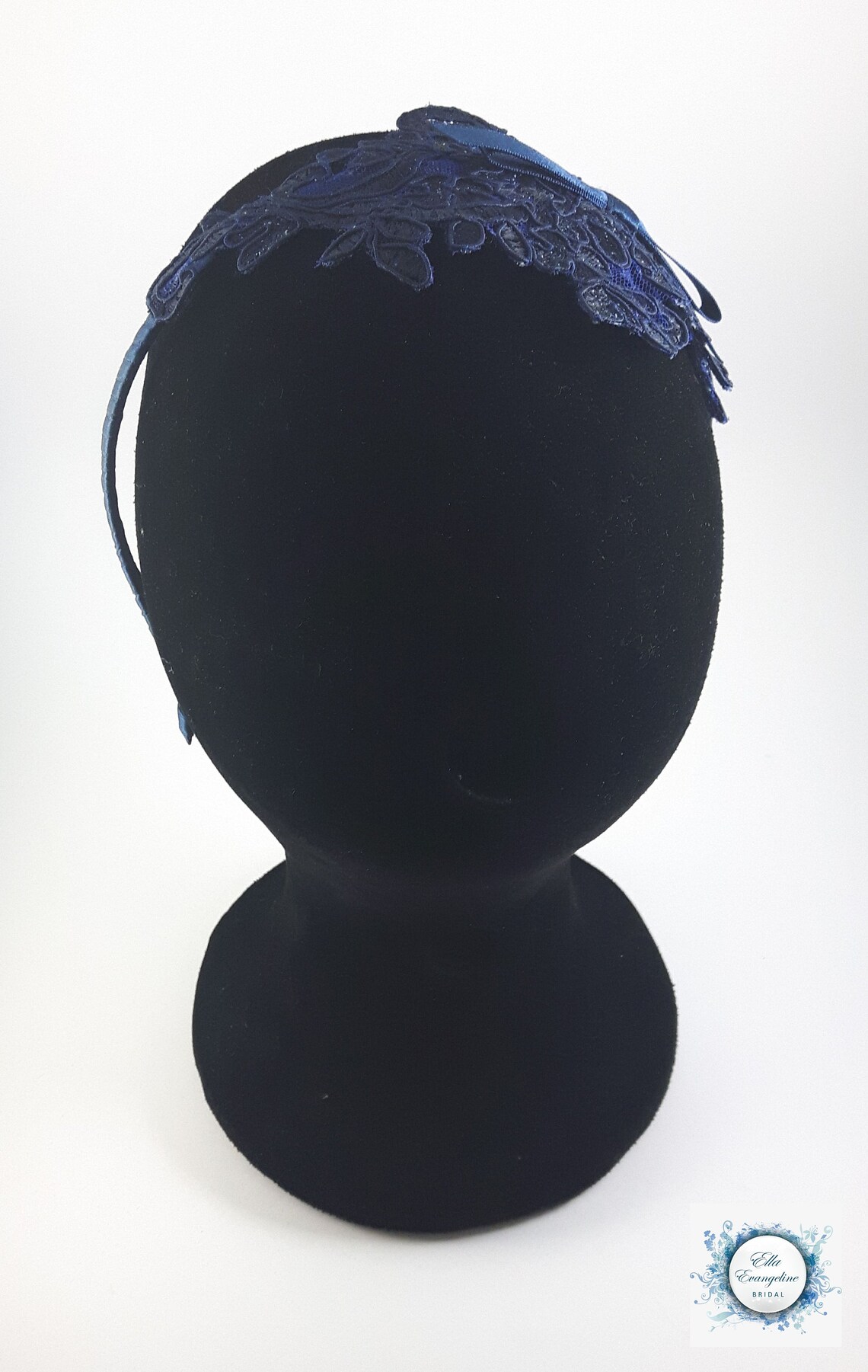 Navy Lace Hairband Navy Lace Headband Navy Lace Bridal Etsy