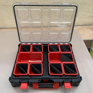 Poubelles d'angle pour système Milwaukee Packout non minces imprimées en 3D en PETG - Améliorez le stockage et l'organisation