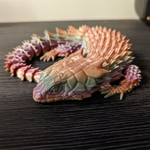 ARTICULATED ARMADILLO LIZARD little dragon 3D printed flexible flexi Toy fidget sensory Discounted Shipping Applied image 1