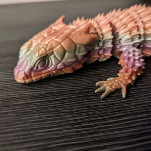 ARTICULATED ARMADILLO LIZARD little dragon 3D printed flexible flexi Toy fidget sensory Discounted Shipping Applied Steampunk