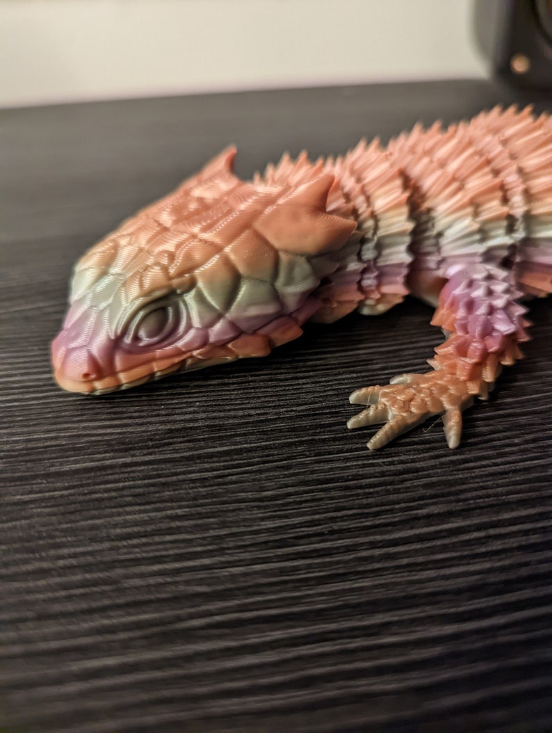 ARTICULATED ARMADILLO LIZARD little dragon 3D printed flexible flexi Toy fidget sensory Discounted Shipping Applied Steampunk