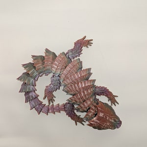 ARTICULATED ARMADILLO LIZARD little dragon 3D printed flexible flexi Toy fidget sensory Discounted Shipping Applied image 7