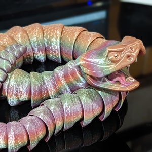 Rattlesnake 3D Printed Articulated flexible flexi Toy | Fidget | Sensory| Discounted Shipping Applied