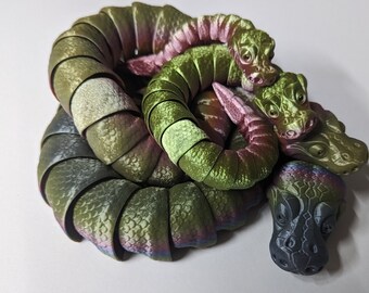 Articulated Ball Python Toy: A Unique Addition to Your Home Decor | Great for Snake lovers & Fidget Friendly| Expertly 3D Printed