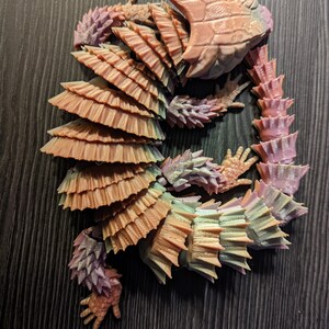 ARTICULATED ARMADILLO LIZARD little dragon 3D printed flexible flexi Toy fidget sensory Discounted Shipping Applied image 3