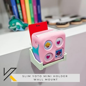 Slanke Yoto-minispelerhouder muur- of bedmontage - Gemakkelijk op te hangen - Hoge kwaliteit - Decor van de kinderkamer - Zingen, dans en spelen - Peuterspeelgoed - Kaarthouder
