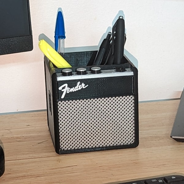 Tasse à stylo amplificateur de guitare imprimée en 3D pour votre studio, bureau, magasin | Grand cadeau pour les musiciens de votre vie | Expédition à prix réduit appliquée