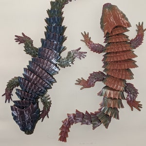 ARTICULATED ARMADILLO LIZARD little dragon 3D printed flexible flexi Toy fidget sensory Discounted Shipping Applied image 6