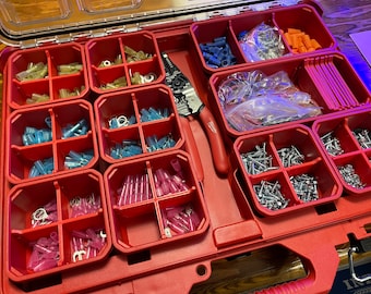 Maximize Your Tool Storage with 3D Printed Milwaukee Packout Bin Dividers Designed to fit Slim Bins, Discounted Shipping