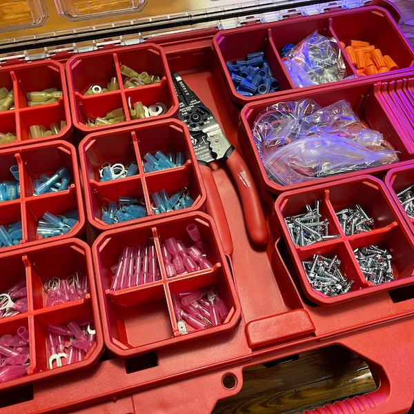 Milwaukee Pack out Bin Dividers Designed to fit Slim Bins Maximize Your Tool Storage with 3D Printed PETG, Discounted Shipping Applied