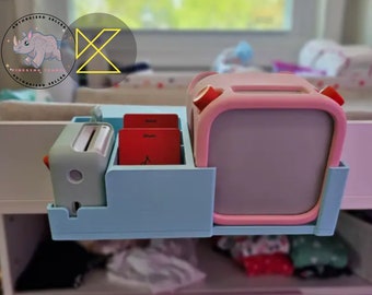 3D Printed Yoto Player Holder - Fits Gen 2, Gen 3, & Mini - Easy to Hang - Nursery Decor - Sing, Dance, Play - Bed Frame Kura and Wall Mount