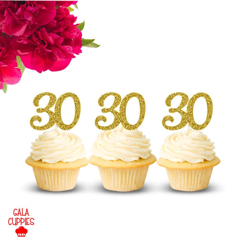 30 Geburtstag Cupcake Topper 30 Geburtstag Cupcake Topper