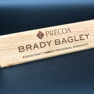 Custom Assistant to the Regional Manager Name Plate Office Gift