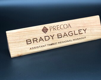 Custom Assistant to the Regional Manager Name Plate Office Gift