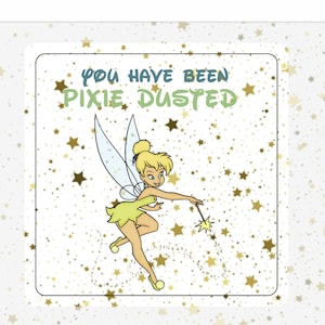 Tinker bell stickers,You have been Pixie Dusted Sticker sheet of 9, Fish extender gift, Disney cruise, Ships w/ a stamp there is no tracking