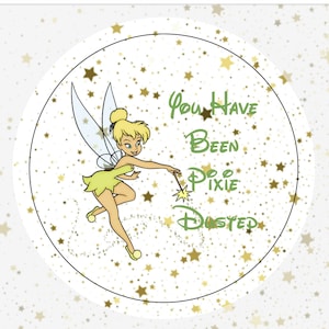 You have been Pixie Dusted Tinkerbell Sticker sheet of 20-2 in , Fish extender gift, Disney cruise