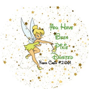 You have been Pixie Dusted Tinkerbell Sticker sheet of 20-2 in , Fish extender gift, Disney cruise- ships w/ a stamp no tracking