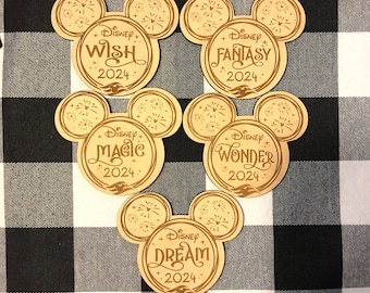Disney Cruise Magnets /Mickey Head Magnet/Door Magnet/Fish extender gift/Disney /Dream/Fantasy/Magic/Wonder/Wish/Treasure/