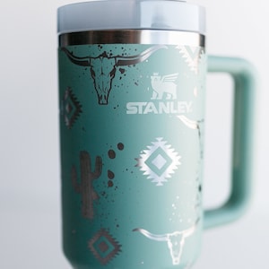 Stanley 40oz tumbler | South Western Aztec Design Custom Engraved