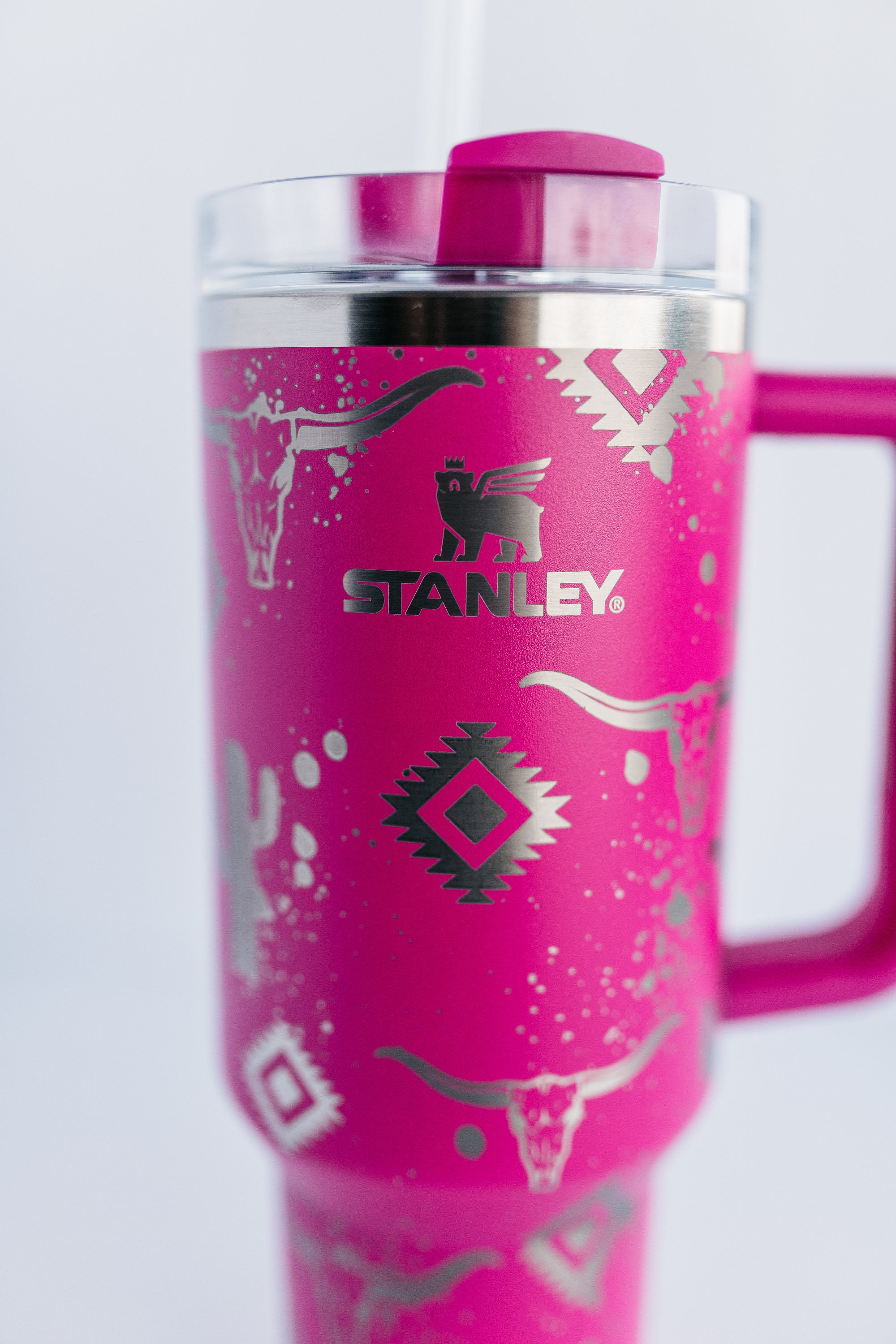 Pink Dusk 40oz Stanley Cup – Mighty Fine Laser Design