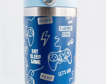 Gametime Sidekicks North Carolina 30oz Light Blue Tumbler - Officially Licensed, 18/8 Stainless Steel, Double-walled, Vacuum-insulated, UV LED