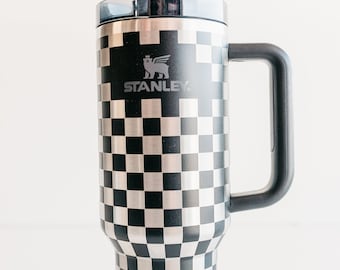 Checkered Design | Laser Engraved | Stanley 30oz Quencher or ProTour Tumbler