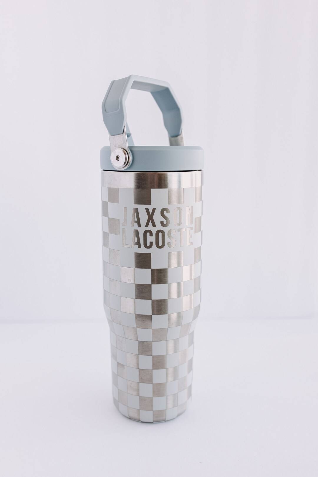 Stanley 30oz Tumbler Checker Design Custom Engraved & Personalized