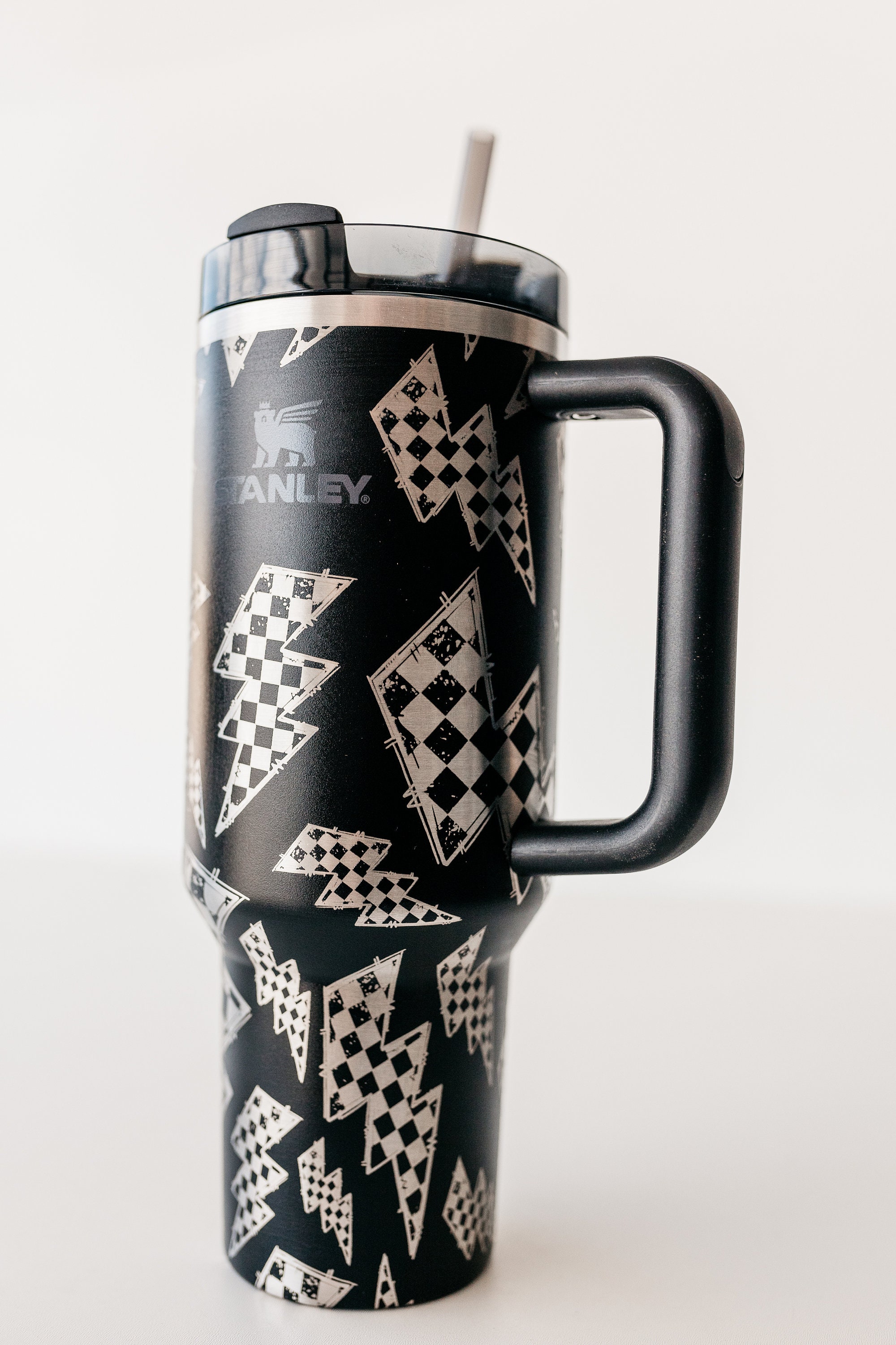 Stanley 40oz Tumbler Custom Engraved With Checkerboard With