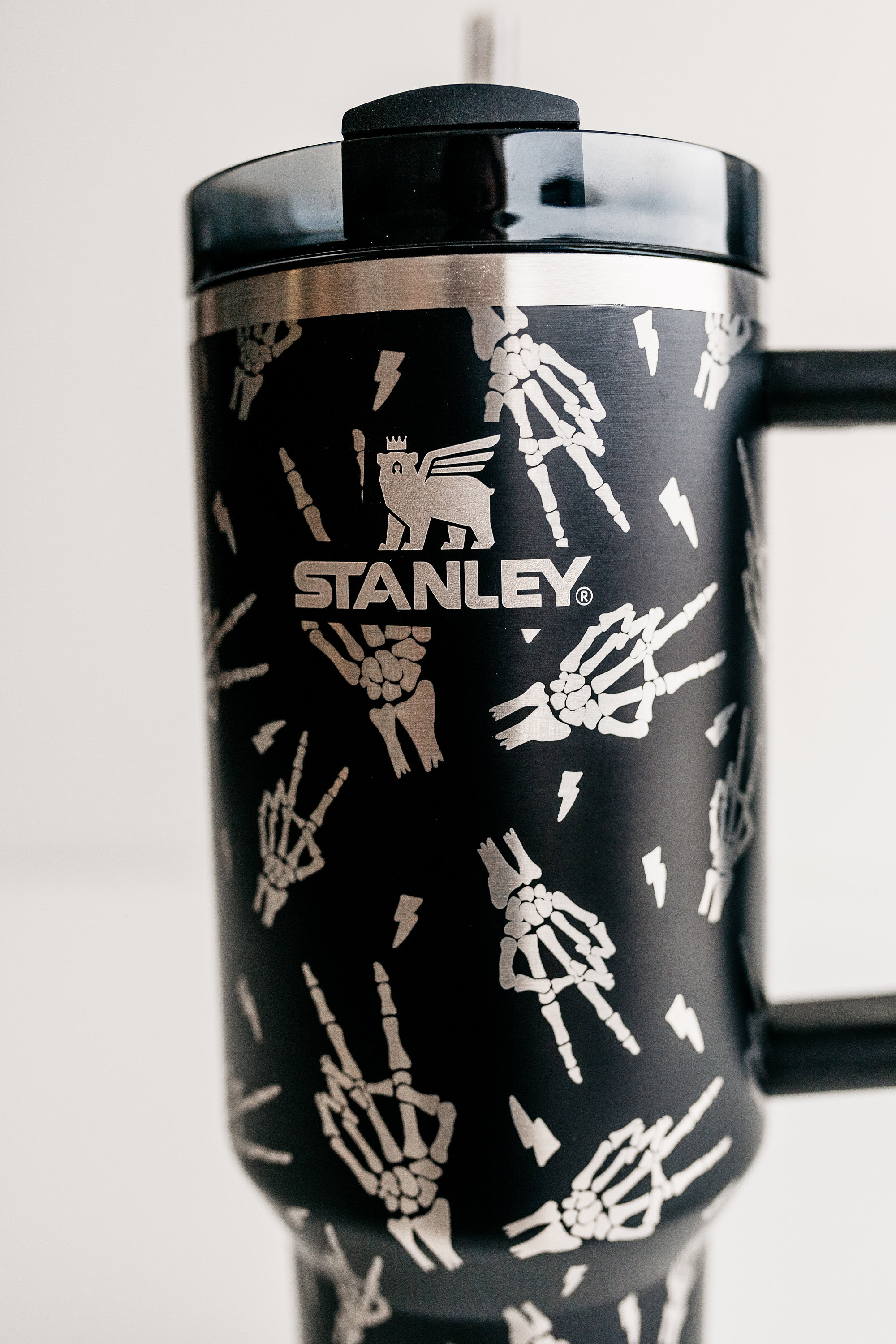 Hand Painted 40oz Art Deco Stanley Tumbler, Hand Painted Art Deco Gatsby  Tumbler, Charcoal Stanley Cup Stainless Steel, Gifts for Her, 