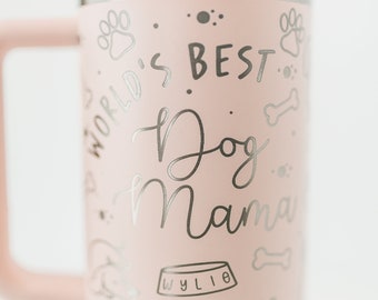 Weiner Dog, Dachshund, Long Dog, Dog mama | Personalized with dogs name | Laser Engraved | Stanley 40oz Quencher or ProTour Tumbler