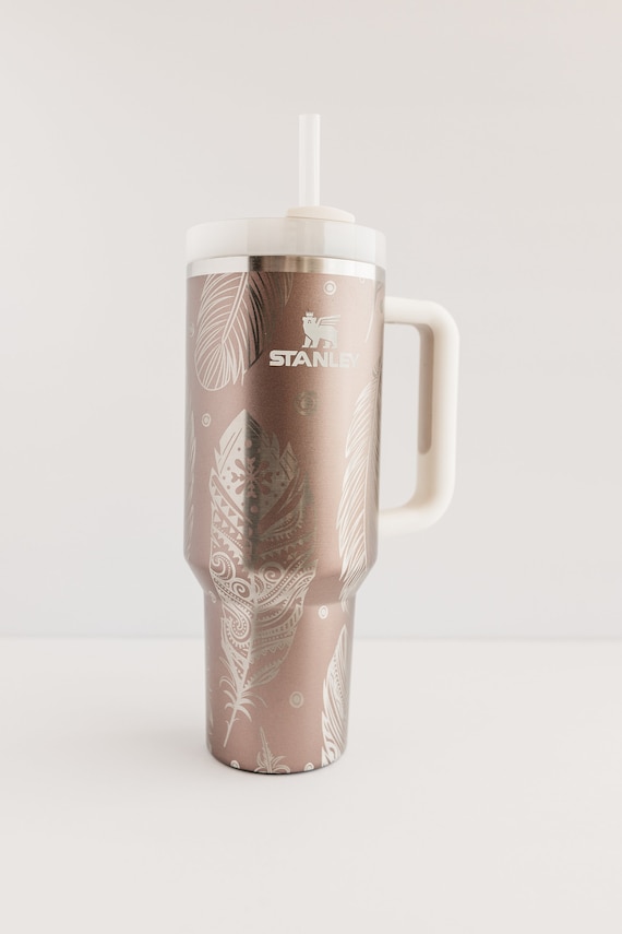 Stanley 40oz Tumbler, Engraved 40oz Tumbler, Western Distressed Design,  Laser Engraved Stanley Quencher With Handle, Aztec Tumbler, Cowboy 