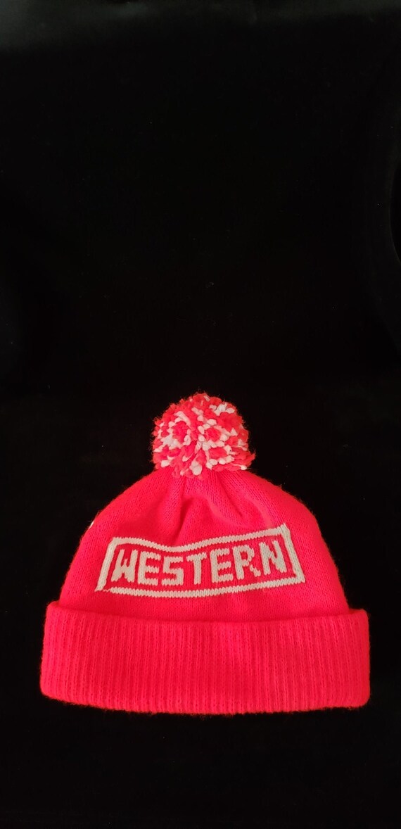 Vintage Western Snow Plows Knit Winter Hat