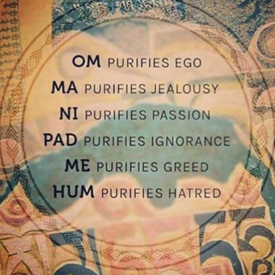 Om Mani Padme Hum Written In Sanskrit