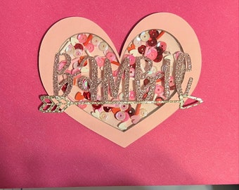 Heart shaker name tags