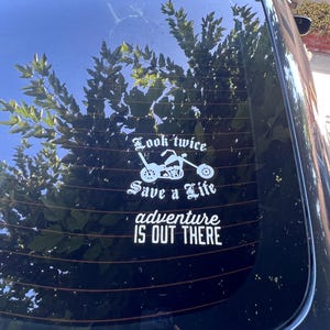 Motorcycle car decal | Save a Life car decal | motorcycle sticker | car sticker | motorcycles